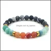 Braccialetti di fascino Stone Chakra Bracciale agricolo per guarigione agata Donne Gioielli Elastico Delivery Delivering 2021 Mjfashion Dhkr9