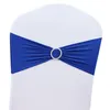 Fodere per sedie in spandex argento metallizzato oro Fasce per fasce Royal Blue Purple pink Fodere per sedie Sash Wedding Party Chair-Decor SN4966