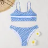 Summer Women Stampa Bikini Set Push-Up Bra Swimsuit Swimweus Assimolatura Triangolo Abito da nuoto Abito da nuoto Biquini Ins Style Beach abbiglia