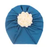 M473 spädbarn baby rose blomma hatt kepsar mössa elastiska mjuka mössa barn barn turban hattar