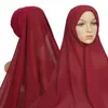 Monokrom Pearl Chiffon Muslim Ladies Suit Scarf 180-70cm Hat Scarf