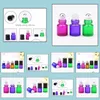 Bouteilles d'emballage Office School Business Essence industrielle 1 ml 1/4 DRAM Verre violet Micro Mini Roll-On Dhjgp