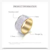 Wedding Rings Mix Color Stainless Steel 8 Row Crystal Pave Birthday Gift Fashion Jewelry For Girls Wynn22