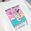 T-shirt da uomo Kith Summer Keith Paper Cup Ice Cream Fujiyama Brulin Bridge T-shirt a maniche corte in cotone con pittura a olio stampata Uomo e S03