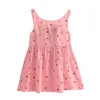 Abiti da ragazza 1 ~ 5 anni Bambini Bambini Ciliegie Stampa Neonate Abito da principessa Moda Toddler Kid Estate Abiti da festa floreali Vestido