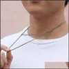 Caminos Collares Pendantes Joyas para hombres 925 Thai Sier Collar Fashion Diseño de cadena Zygote Estilo contratado Macho 2. Dhbju