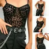 Women's Blouses & Shirts Womens Bandage Sleeveless Deep V-Neck Bodycon Bodysuit Jumpsuit Leotard Tops