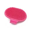 Brosse de toilettage pour chien, bain, massage apaisant, peigne en caoutchouc avec poignée en anneau réglable pour chiens et chats à poils longs et courts