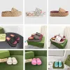 Sandais de pantoufles de créateurs pour femmes colorées Sandales de mode Mid High 55 mm Box Box Sandales TIB