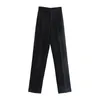 Kobietowe spodnie damskie capris eleganckie biuro mody noś proste vintage wysoki talia