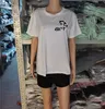 Moda Mektubu T-shirt Kadın Kızlar Kısa Kollu O-Boyun Tops T Gömlek Summwer Tasarımcı T-Shirt Tees Katı Renk Tişörtleri Giyim 7 Renkler Göster Figürü