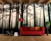 Custom wall decor wallpaper mural Retro nostalgic black and white forest TV background wall living room bedroom lounge decaration papel parede 3d