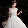 Outros vestidos de noiva Ezkuntza 2022 Tuller Dress Ilusão Noiva Princesa Simple Vestido de Noivaother