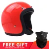 Motorcycle Helmets Korea Style Retro Open Face Helmet Scooter Bike Casco Moto Cafe Racer Low Profile Lightweight&CO CASCOS Mushroom Head