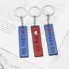 Keychains Fashionable StainlessSteel Long Keychain Good Sister BIG MIDDLE LITTLE Doublesided Color Pendant Gift DIY Customizable Wholesale