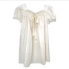 Ins Selling Summer Girl Kids Puff Short Sleeve Cotton Dress Kids Square Collar Solid Color Flower Print Elegant Dresses9869946