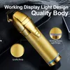 Professional Hair Trimmer Gold Clipper For Men Rechargeable Barber Cordless Cutting T Machine Styling Beard 220623