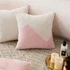Cushion/Decorative Pillow Modern Light Luxury Velvet Cover Ins Style Pink Patchwork 30x50/45x45/50x50cm Pillowcase Sofa Cushion Home DecorCu