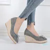 Dress Shoes Fashion High Heels Women Party Brand Wedges Elegant Ladies Pumps Casual Woman Plus Size 42