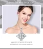 Eudora 925 Sterling Silver girl Pendant Irish Infinite Love Necklace Sliver Fine jewelry For Women Best Gift D200