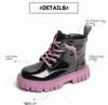 Fashion Kids Martin Boots Girls British Style Child Toddler Girl Combat Boots Warm Waterproof Boys High Boots 1-15 Years Old 220816