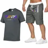 sportkläder modedesigner Träningsoveraller herr sommarskjorta 2022 TRAPSTAR Tryckta kläder Herrmärke Tee bomull kortärmad T-shirt shorts fritidsshorts set