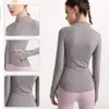 Lu 2022 Yeni Fallwinter Fitness Yoga İnce-Fit Fermuar Lu Giyim Üstleri Yüksek Kalite ile Uzun Kollu Yoga Giyim Ceketleri