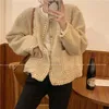 Giacche da donna Temperamento Cappotto in lana di agnello Abiti autunnali 2022 Coreano allentato e sottile Casual corto Top Fashion