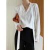 Chemisiers pour femmes Chemises de haute qualité Bouton à manches longues pour femmes Chemise à lacets Top Designer Bureau Lady Lâche Mode coréenne Printemps A