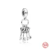 925 Argent Charme Perles Balancent Clé Maison Charme Couple Pendentif Livre Perle Fit Pandora Charmes Bracelet DIY Bijoux Accessoires