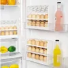 Storage Bottles Jars 30 Eggs Three Layers Creative Flip Egg Box Fridge Organizer Container Household Kitchen Keep Fresh Rack Dro1483470