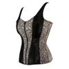 Bustiers CorsetsオーバーバストコルセットトップストラップJacquard Bustier Zipper Plusサイズ女性ドレススカートブラックレッドピンクパープル