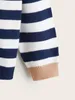 Cardigan a blocchi di colore con motivo a righe per bambino bambino SHE