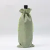 Linge à cordon de cordon de cordon de vide à vin à poussière Couvre-bouteille d'emballage Sac d'emballage Champagne Saches Gift Gift Enveloppe de Noël Décoration FY5308277253