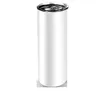 UPS Sublimation water bottle Tumblers 20oz blank white tapered straight cup with lid straw 20oz Stainless steel vacuum