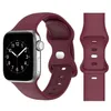 Slicon Bandle de montre Apple Watch Band 44 mm 40mm 41 mm 45 mm Sofe Clands Corr Corr Watchband Bracelet ACCESSOIRES IWATCH 3 4 5 SE 6 7 STRATS SMART