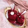 10 pcs Pâques Mignon Lapin Cadeau Emballage Sacs Velours Saint Valentin Chocolat Bonbons Sacs De Mariage Fête D'anniversaire Bijoux Organisateur 220527