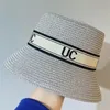 Cappelli di paglia Estate Fedora Cappello di paglia Cappello a tesa larga Cappelli a secchiello OutdoorSun Beach Hat Ladies Packable Sun Cap Cloches da viaggio Caps