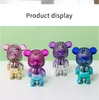 USB Mini fan Rechargeable Bundles Handheld Electroplating Bear Outdoor Creative Desktop Mute Charging Portable three-speed wind