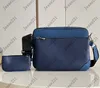 5A Wysokiej jakości oryginalny designerka skórzana torba crossbody torby na ramię 3pcs Odłączane torby komunikatory mężczyźni mężczyźni Cross Body 3 w 1 zestaw torebki Portbage M69443 z pudełkiem