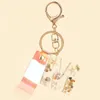 Acrylic Butterfly Letter Keychains English Alphabet Crystal Women Key Chains Ring Tassels Keyring Holder Pendent Gift Accessory