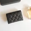 2022SS F W Classic Mini Flap Tiny Coin Purse Bags Caviar Calfskin Lambskin äkta läderkorthållare Luxur Designer Womens Wallet 7 259J