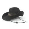 Berets Women Men Wool Hollow Western Cowboy Hat Cowgirl Gentleman Outblack Sombrero Hombre Jazz Cap Capberets Delm22