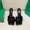 Lido Slide Sandal Luxury Designer Slides Pantofole Donna in pelle con tacco alto SliderRODN