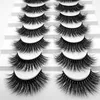 8 par handgjorda full remsa fransar faux mink ögonfransar 6d lash dramatiska falska ögonfransar ögonfransförlängning makeup cilio