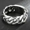 Link Chain Strong Heavy Jewelry Silver Stainless Steel Cuban Curb Mens Bracelet Bangle 24mm 8.85inch High Quality Male WristbandLink Lars22