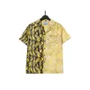 22SS Sommer-Designer-Hemden für Herren, kurzärmelig, Seide, Bowling, lässig, Vintage-Linien dieses luxuriösen Kurzarmkleides Mwh6