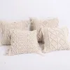 45x45cm Hand woven rope pillow cushion Empty pillow cover Case Pillowcase without Inside core CCE13822