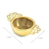 Stainless Steel Tea Strainer with Drip Bowl Tools Mesh Spice Infuser Loose Leaf Tea Filter Double Handles XBJK2203