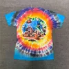 Tie Dye Vintage Multicolor Shirt Mężczyźni Kobiety Wysokiej jakości letni styl op eet220721